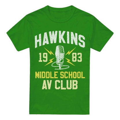 Front - Stranger Things Mens Hawkins Middle School T-Shirt