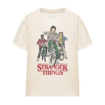 Front - Stranger Things Womens/Ladies Hawkins Bike Riders T-Shirt