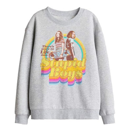 Front - Stranger Things Childrens/Kids Stupid Boys Sweatshirt