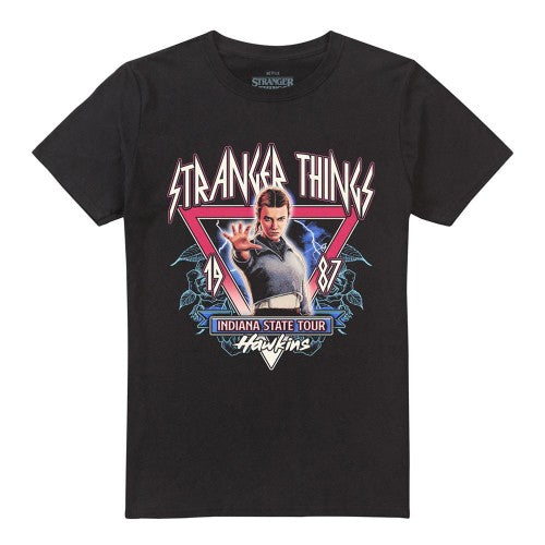 Front - Stranger Things Unisex Adult Eleven 87 Tour Back Print T-Shirt