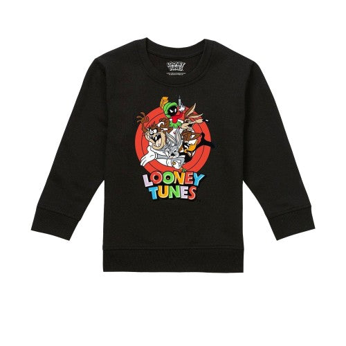 Front - Looney Tunes Girls Group Shot Logo Sweatshirt