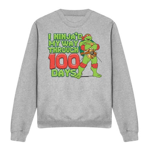 Front - Teenage Mutant Ninja Turtles Unisex Adult I Ninja´d My Way Through 100 Days Sweatshirt