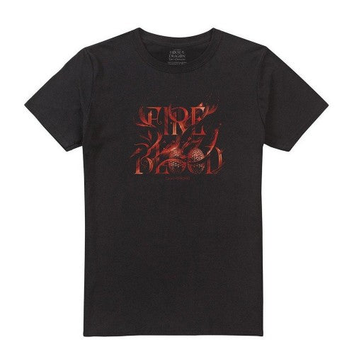 Front - Game Of Thrones: House Of The Dragon Mens Fire & Blood Egg T-Shirt
