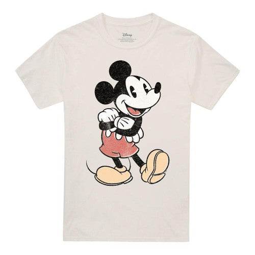 Front - Disney Unisex Adult Mickey Mouse Vintage T-Shirt