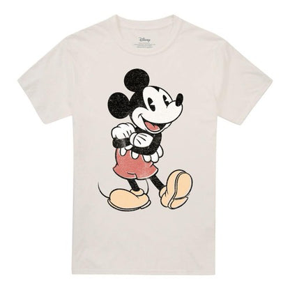 Front - Disney Unisex Adult Mickey Mouse Vintage T-Shirt