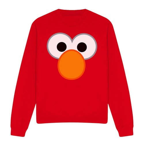 Front - Sesame Street Unisex Adult Elmo Eyes Sweatshirt
