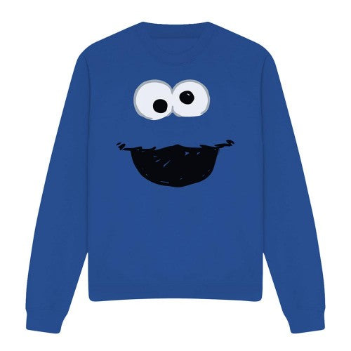 Front - Sesame Street Unisex Adult Cookie Monster Crayon Sketch Sweatshirt
