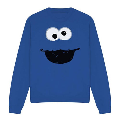 Front - Sesame Street Unisex Adult Cookie Monster Crayon Sketch Sweatshirt