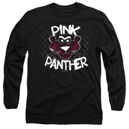 Front - Pink Panther Unisex Adult Spray Panther Long-Sleeved T-Shirt