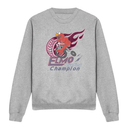 Front - Sesame Street Unisex Adult Cycle Champion Elmo Sweatshirt