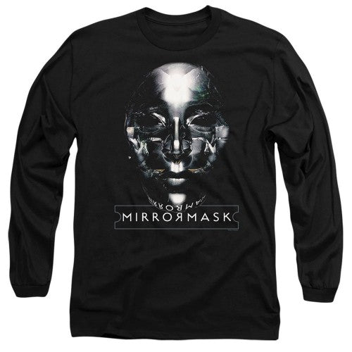 Front - MirrorMask Unisex Adult Mask Man Long-Sleeved T-Shirt