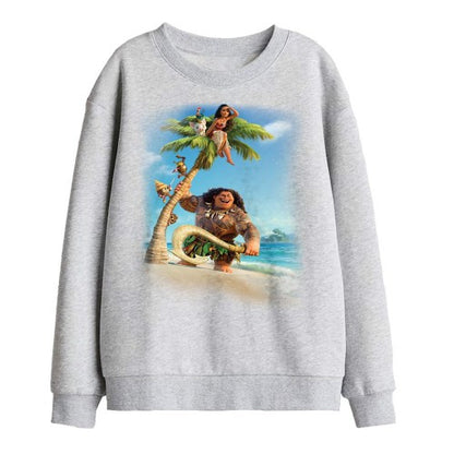 Front - Moana Childrens/Kids Poster Sweatshirt