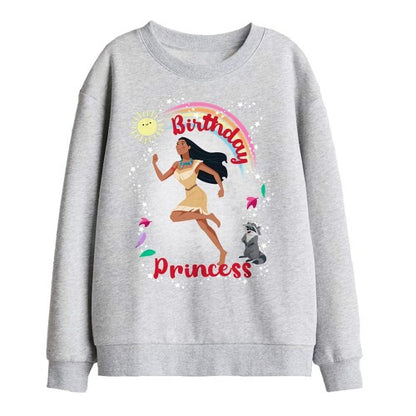 Front - Pocahontas Childrens/Kids Birthday Princess Meeko Sweatshirt