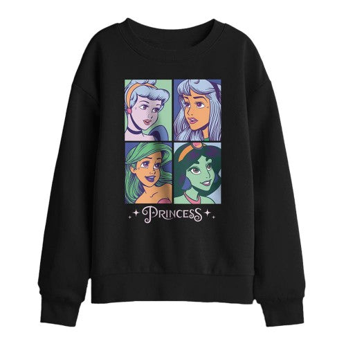 Front - Disney Princess Childrens/Kids Faces Sweatshirt