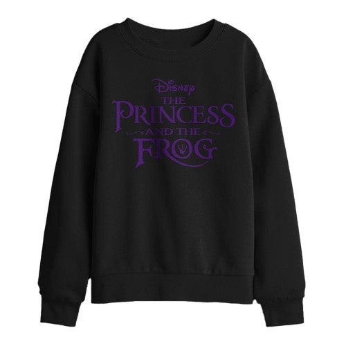Front - The Princess and the Frog Childrens/Kids Logo Sweatshirt