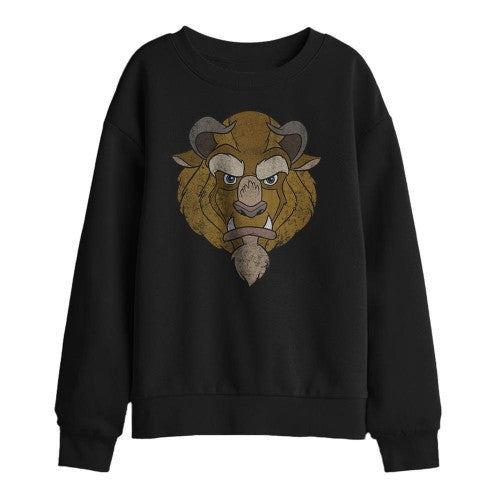 Front - Beauty And The Beast Childrens/Kids Beast Head Sweatshirt