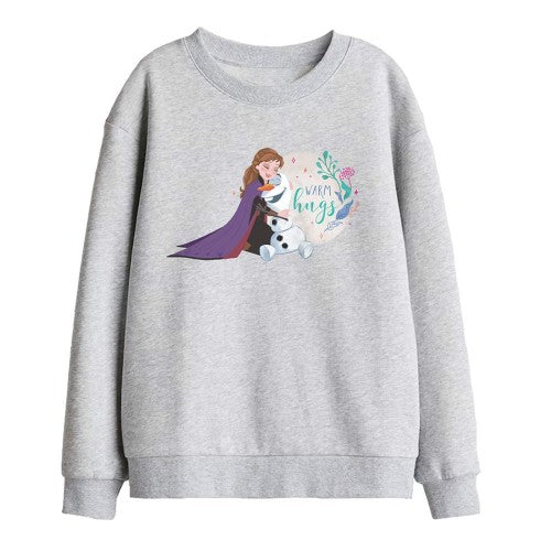 Front - Frozen Childrens/Kids Like Warm Hugs Anna And Olaf Sweatshirt