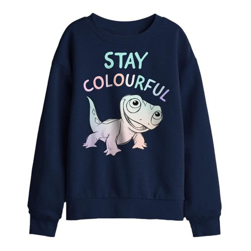 Front - Frozen Childrens/Kids Stay Colourful Bruni The Fire Spirit Sweatshirt