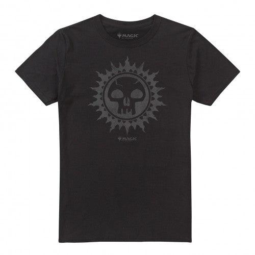 Front - Magic The Gathering Mens Black Mana Skull T-Shirt