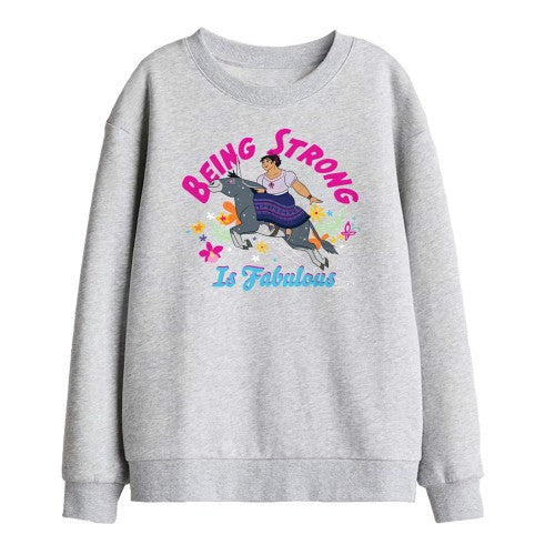 Front - Encanto Childrens/Kids Being Strong Is Fabulous Luisa Sweatshirt