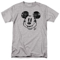 Front - Disney Mens Mickey Mouse Face Distressed T-Shirt