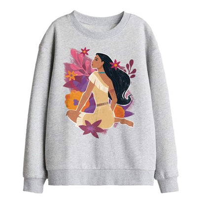 Front - Pocahontas Childrens/Kids Flowers Sweatshirt