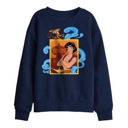 Front - Aladdin Childrens/Kids Diamond In The Rough Aladdin & Abu Sweatshirt