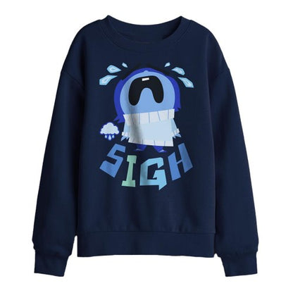 Front - Inside Out 2 Childrens/Kids Sadness Sweatshirt