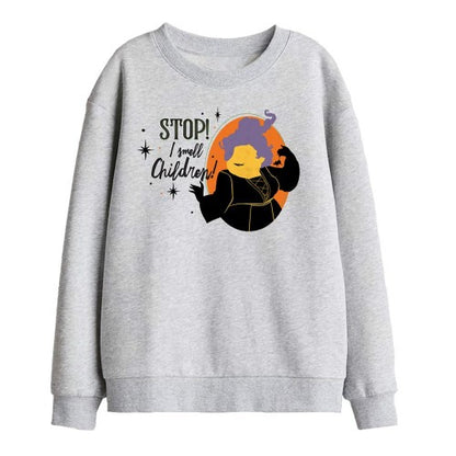 Front - Hocus Pocus Childrens/Kids Stop! I Smell Children! Mary Sanderson Sweatshirt