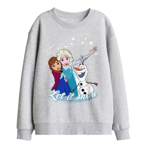 Front - Frozen Childrens/Kids Let It Snow Elsa Anna Olaf Sweatshirt