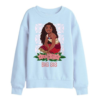 Front - Moana 2 Childrens/Kids Big Sis Moana Sweatshirt