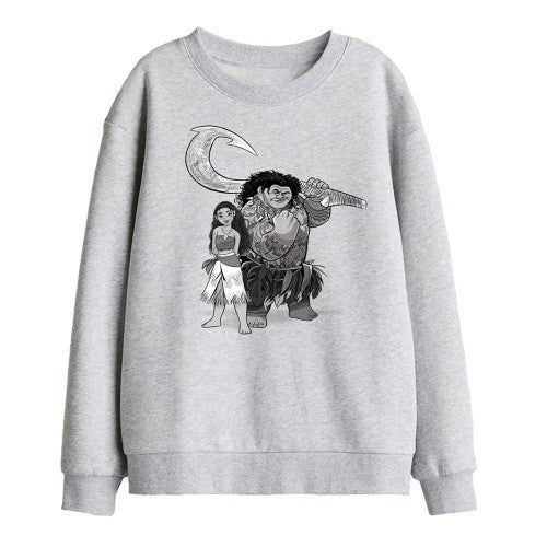 Front - Moana Childrens/Kids Maui Moana Sketch Sweatshirt