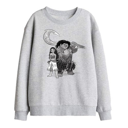 Front - Moana Childrens/Kids Maui Moana Sketch Sweatshirt