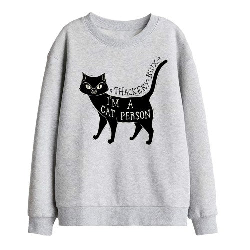 Front - Hocus Pocus Childrens/Kids I´m A Cat Person Thackery Binx Sweatshirt