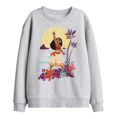 Front - Moana Childrens/Kids Heart Sunset Sweatshirt