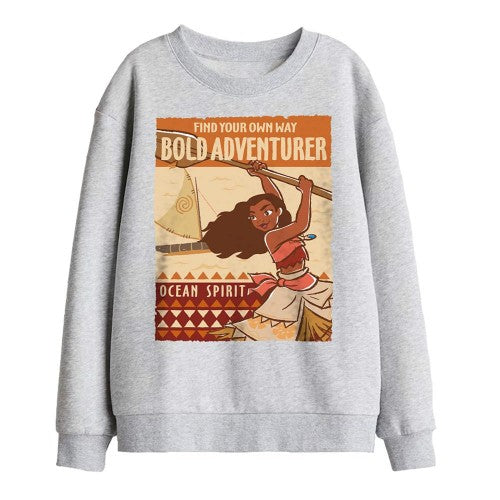 Front - Moana Childrens/Kids Bold Adventurer Sweatshirt