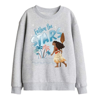 Front - Moana Childrens/Kids Follow The Stars Sweatshirt
