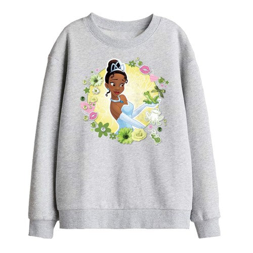 Front - The Princess and the Frog Childrens/Kids Tiana & Prince Naveen Sweatshirt