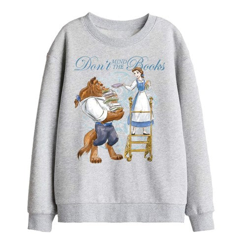 Front - Beauty And The Beast Childrens/Kids Don´t Mind the Books Sweatshirt