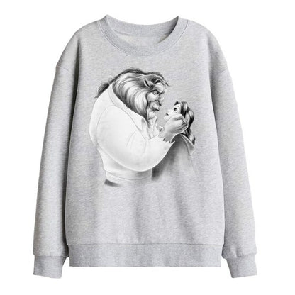 Front - Beauty And The Beast Childrens/Kids Belle Beast Sketch Sweatshirt