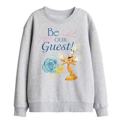Front - Beauty And The Beast Childrens/Kids Be Our Guest Lumiere Sweatshirt