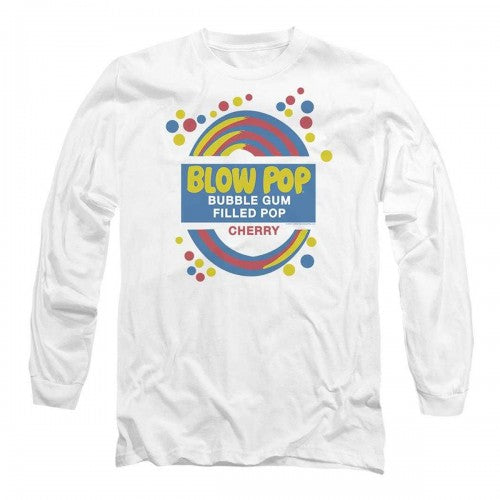 Front - Tootsie Roll Unisex Adult Blow Pop Label Long-Sleeved T-Shirt
