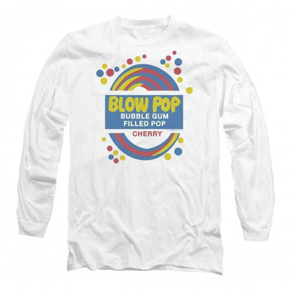 Front - Tootsie Roll Unisex Adult Blow Pop Label Long-Sleeved T-Shirt