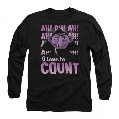 Front - Sesame Street Unisex Adult Ah! Ah! Ah! Long-Sleeved T-Shirt
