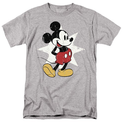 Front - Disney Mens Mickey Mouse Retro Star T-Shirt