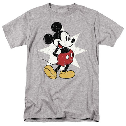 Front - Disney Mens Mickey Mouse Retro Star T-Shirt