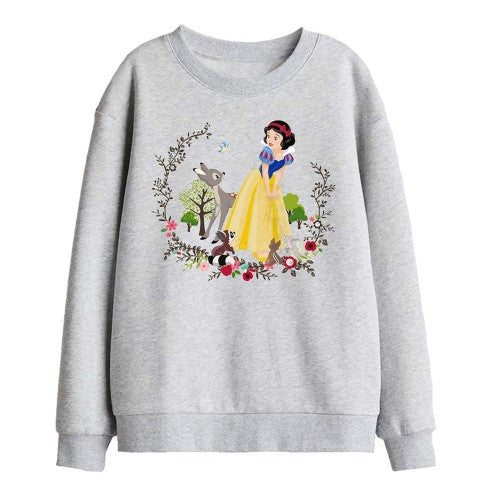 Front - Snow White Childrens/Kids Snow White And Her Forest Friends Sweatshirt