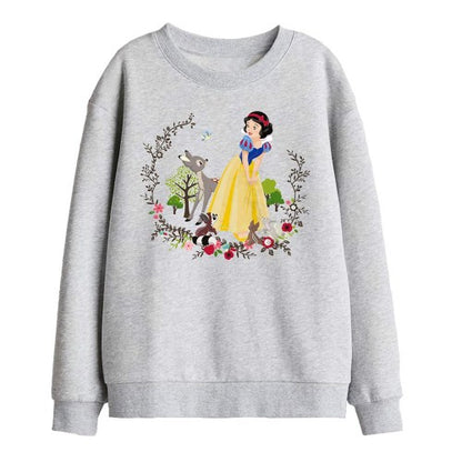 Front - Snow White Childrens/Kids Snow White And Her Forest Friends Sweatshirt