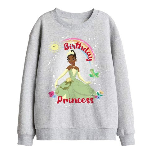 Front - The Princess and the Frog Childrens/Kids Birthday Princess Tiana Sweatshirt