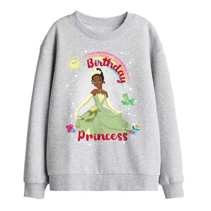 Front - The Princess and the Frog Childrens/Kids Birthday Princess Tiana Sweatshirt